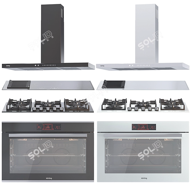 Korting Kitchen Appliance Bundle Set 3D model image 1