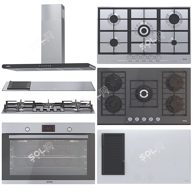 Korting Kitchen Appliance Bundle Set 3D model image 2