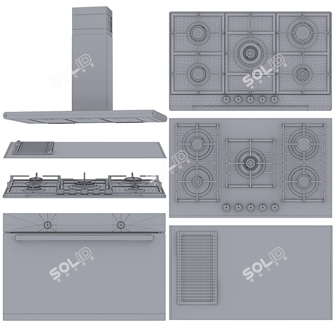 Korting Kitchen Appliance Bundle Set 3D model image 3