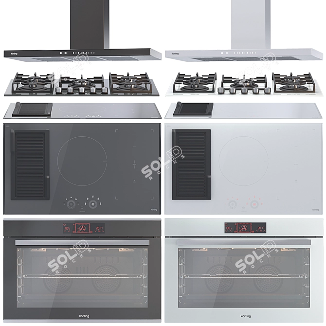 Korting Kitchen Appliance Bundle Set 3D model image 4