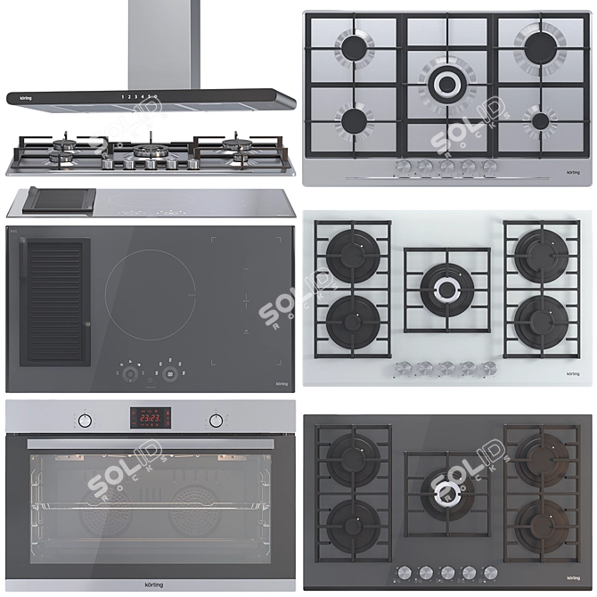Korting Kitchen Appliance Bundle Set 3D model image 5