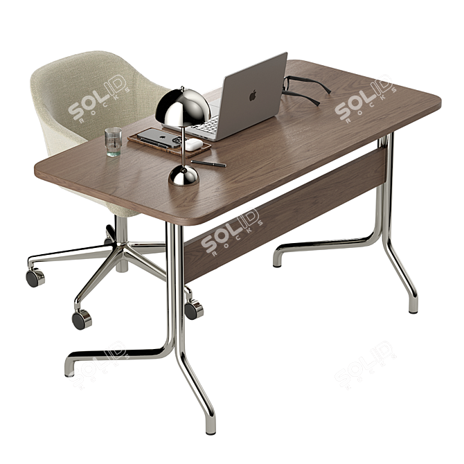 Apple Workspace Set 3D model image 3