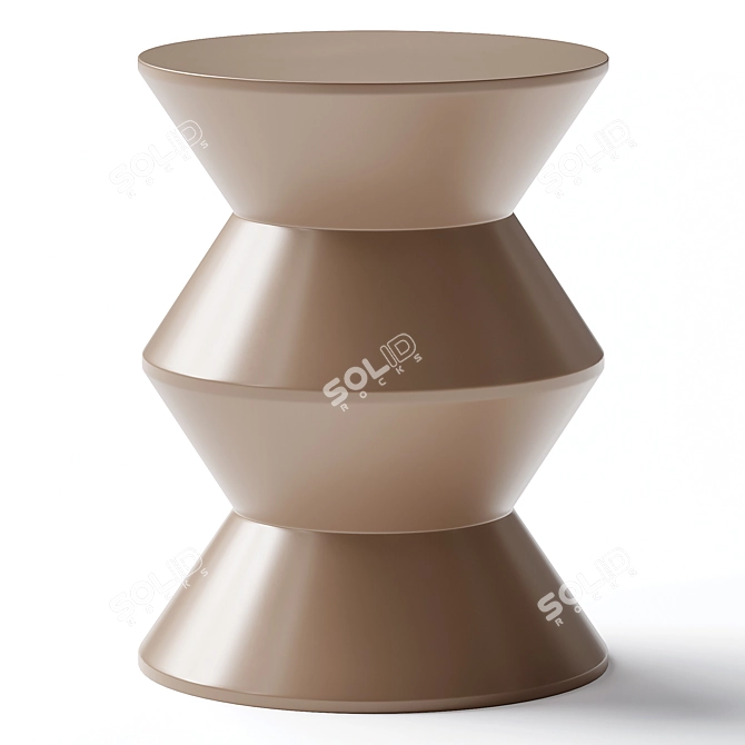 Elegant Black TURN Table 3D model image 2