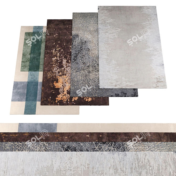 Texture Set: 4 Rugs Bundle 3D model image 1