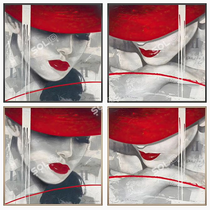 Art Set with Multiple Frames 3D model image 2