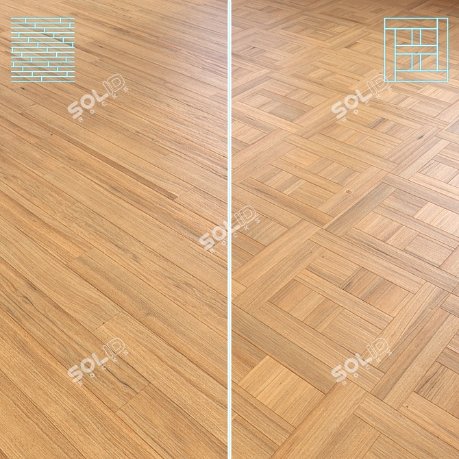 High-Quality Wooden Floor 3D Model 3D model image 1