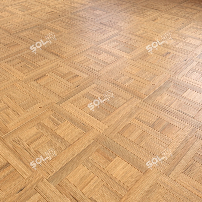 High-Quality Wooden Floor 3D Model 3D model image 2