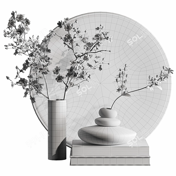 Elegant Ornamental Decor Set 3D model image 6