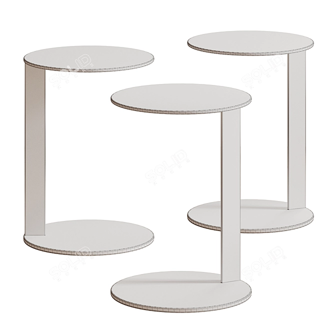 Modern Metal Note Side Table 3D model image 2