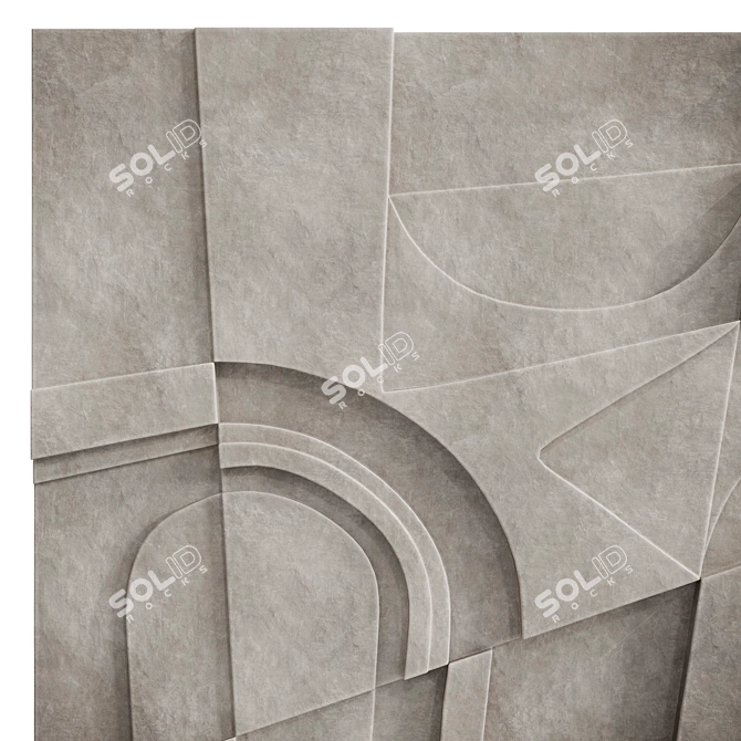 Modern Abstract Metal Wall Art 3D model image 6