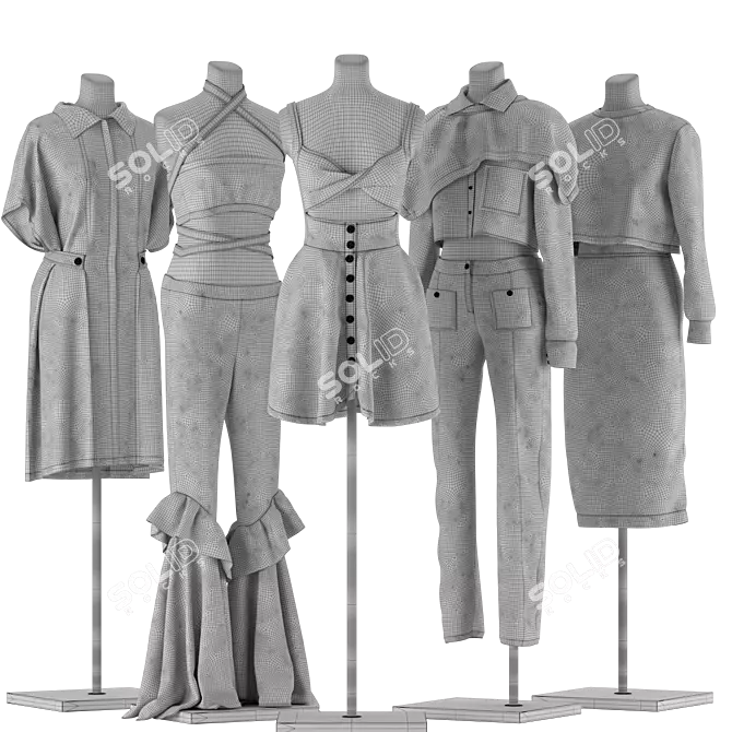 Modern Mannequin Set Vol 010 3D model image 5