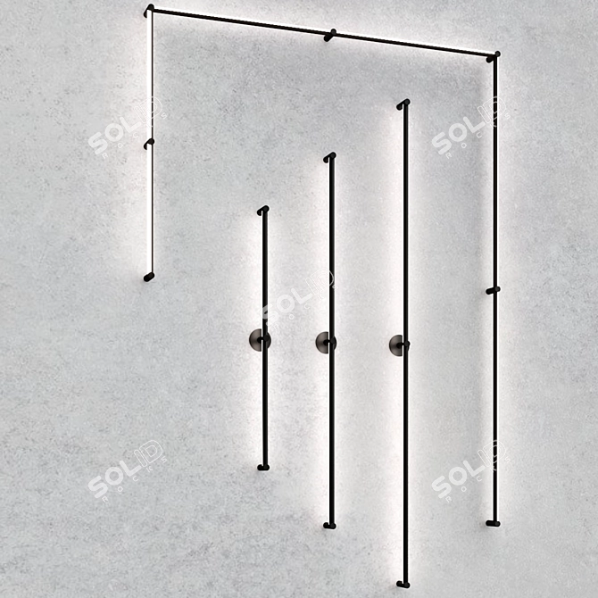 Sonneman Purolinear Double LED Sconce 3D model image 6
