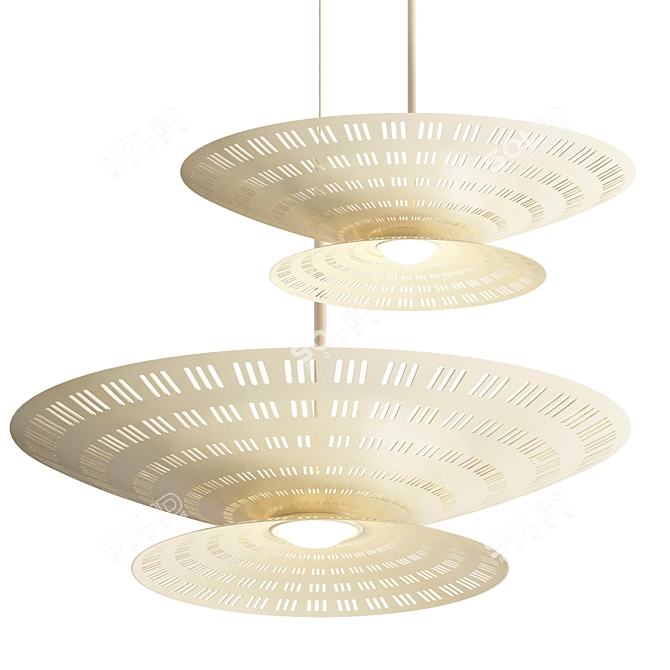 Minimalist Air LED Pendant 3D model image 1