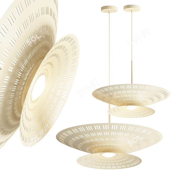 Minimalist Air LED Pendant 3D model image 2