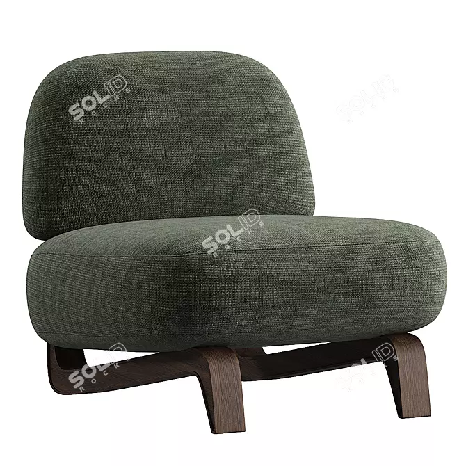 Elegant VAO Easy Chair Design 3D model image 2