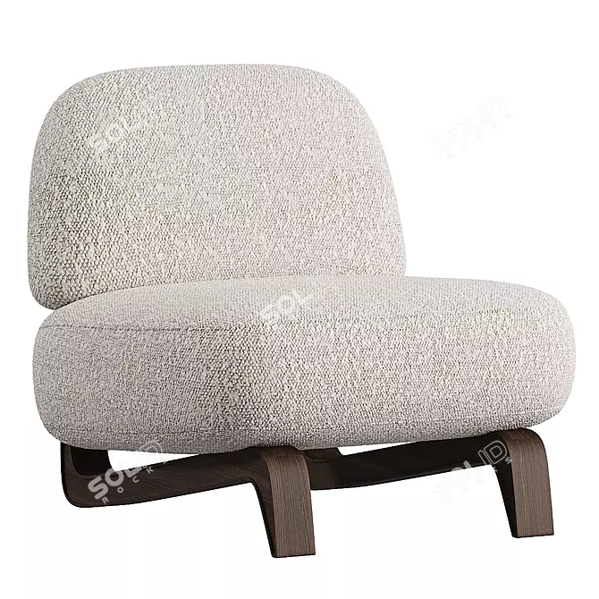 Elegant VAO Easy Chair Design 3D model image 3