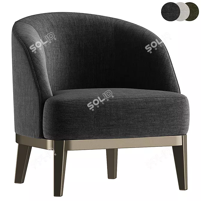 Elegant Venice Armchair for Interiors 3D model image 1