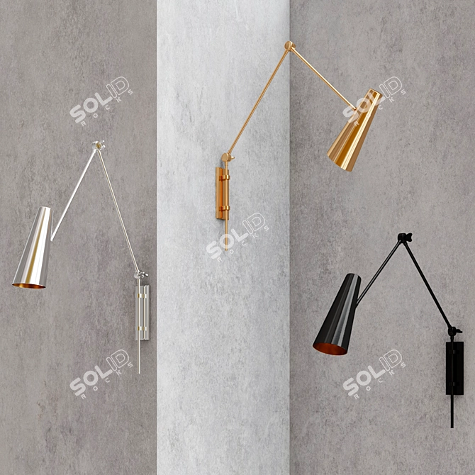 Modern Minimalist Lorne Wall Sconce 3D model image 2