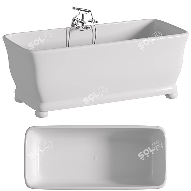 Imperial Luxury Freestanding Bath - Corona Render 3D model image 1