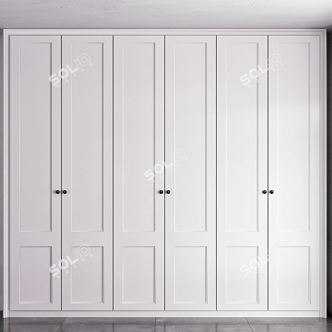 Modern Wardrobe Design 3D Model 3D model image 5