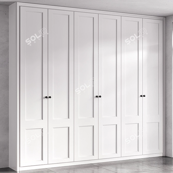 Modern Wardrobe Design 3D Model 3D model image 1