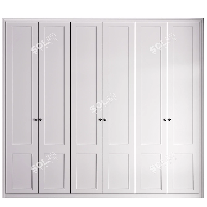 Modern Wardrobe Design 3D Model 3D model image 2