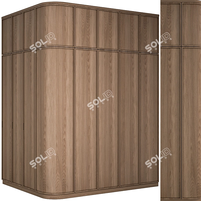 Minimalist Wardrobe 3D Model Kit 3D model image 1