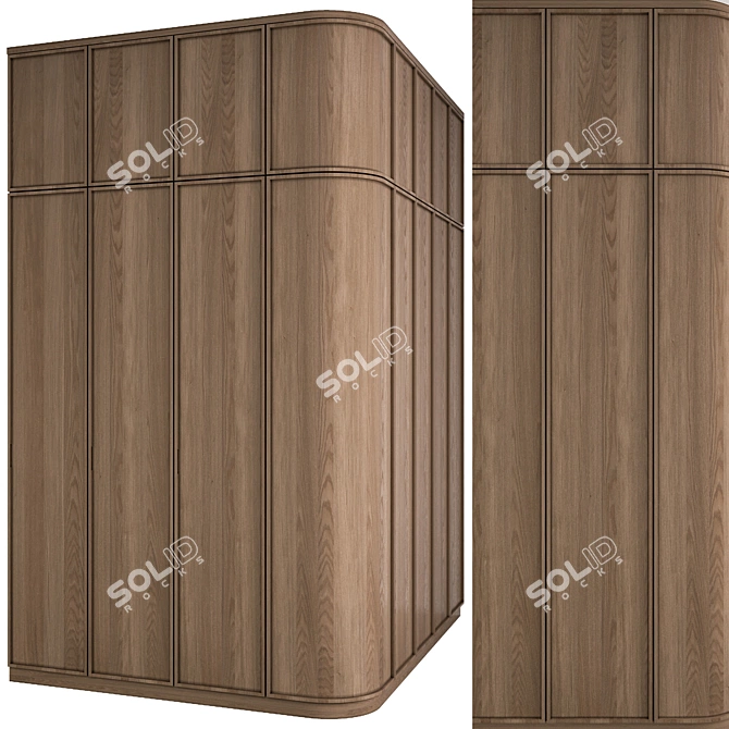 Minimalist Wardrobe 3D Model Kit 3D model image 4