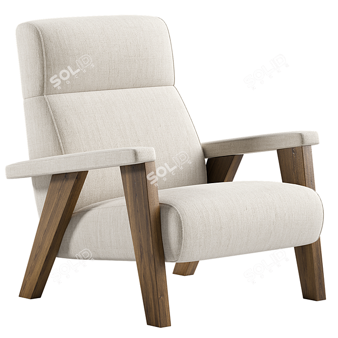 Contemporary Nora Armchair Design 3D model image 1
