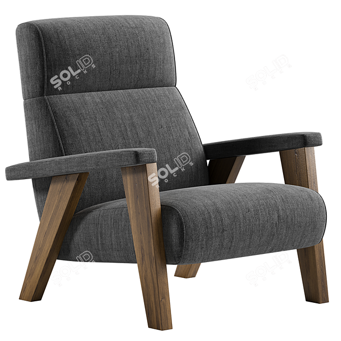 Contemporary Nora Armchair Design 3D model image 2