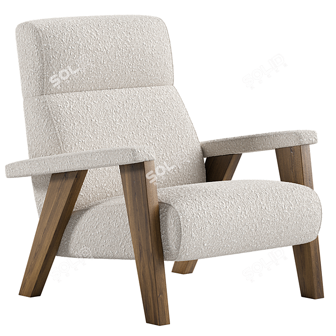 Contemporary Nora Armchair Design 3D model image 3