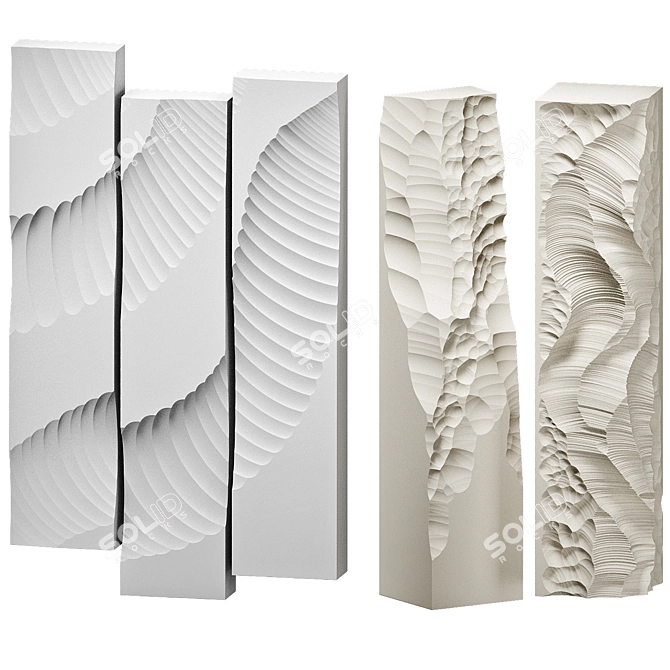 Gypsum Variety Elements Set 3D model image 1