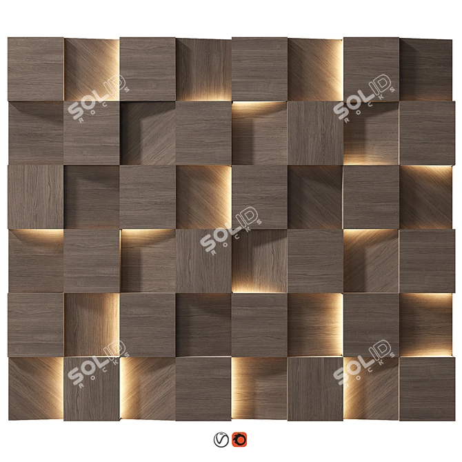  Modern Panel Decor Set 81 3D model image 1