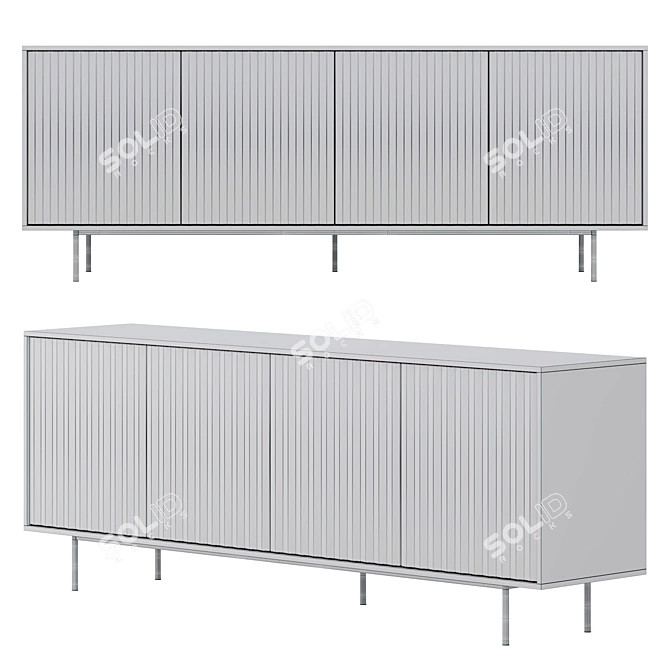 Modern Legacy Wood Sideboard, Teulat 3D model image 2