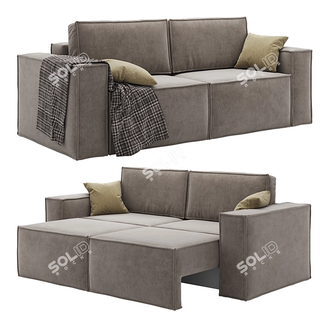 Convertible Sofa Kub: Space-Saving Design 3D model image 1