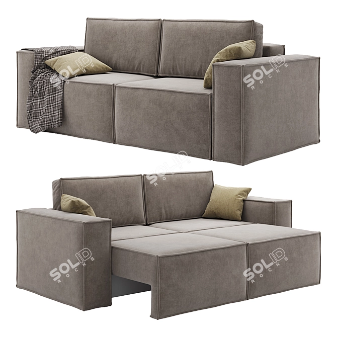 Convertible Sofa Kub: Space-Saving Design 3D model image 3