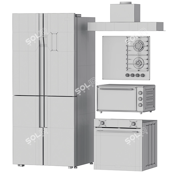  Modern Kitchen Appliance Collection 3D model image 7