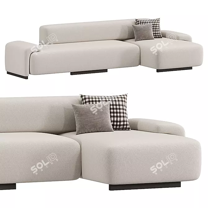 Modern Sectional Sofa LOVELAND Model 3D model image 1