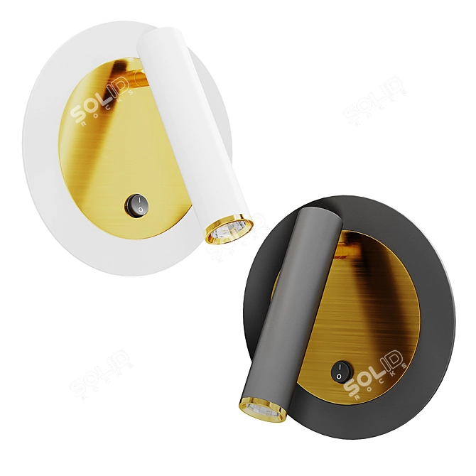 Sleek 3D Wall Lamp Design 3D model image 1