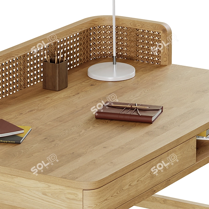 Elegant Work Space Set 3D model image 4