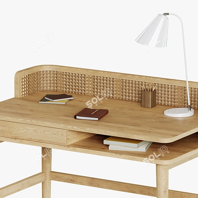 Elegant Work Space Set 3D model image 6