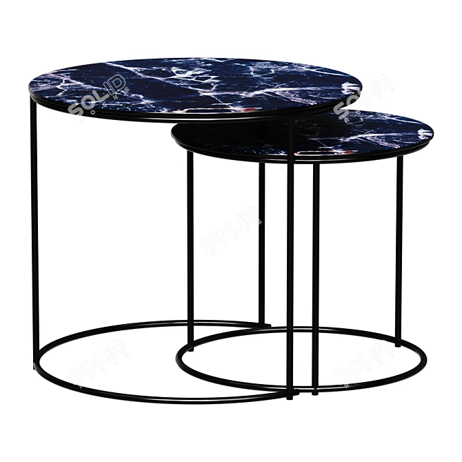 Tango Dark Blue Coffee Tables 3D model image 1