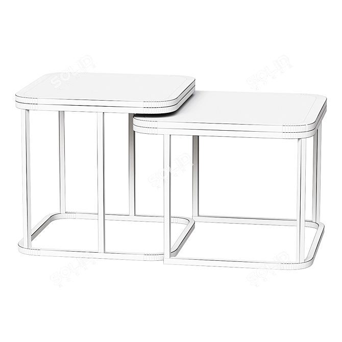 Varg Platinum Wooden Coffee Tables 3D model image 2