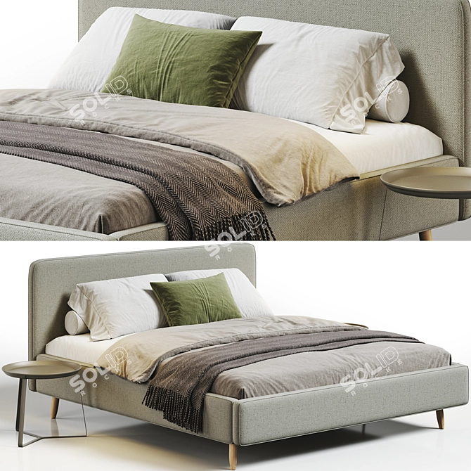 Stylish Morteens Polsterbett Mattress Bed 3D model image 1
