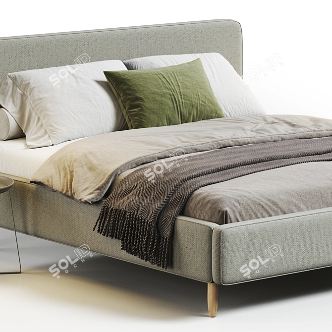 Stylish Morteens Polsterbett Mattress Bed 3D model image 2