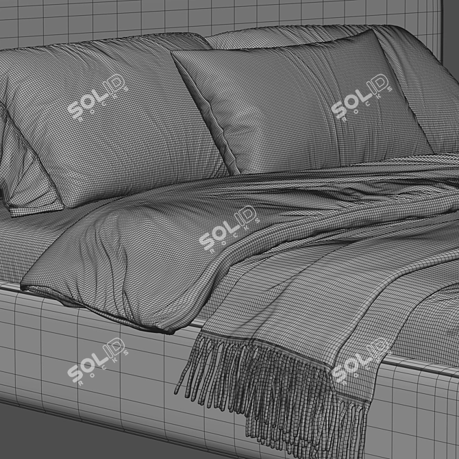 Stylish Morteens Polsterbett Mattress Bed 3D model image 3