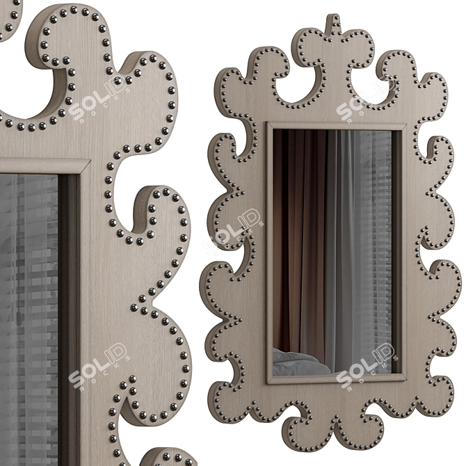 Hempstead Vertical Mirror: Elegant Reflection 3D model image 1