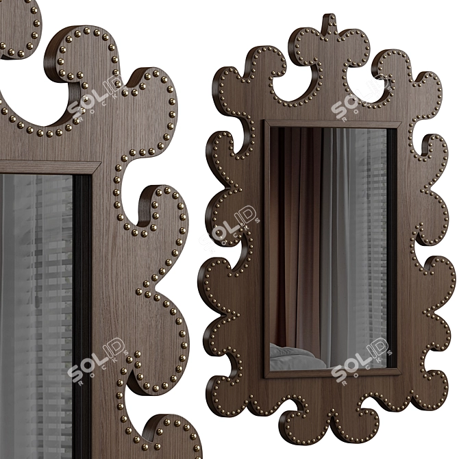 Hempstead Vertical Mirror: Elegant Reflection 3D model image 2