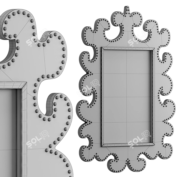 Hempstead Vertical Mirror: Elegant Reflection 3D model image 3