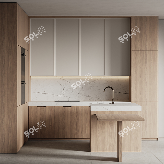 Modern Kitchen 3D Models Bundle 3D model image 1